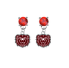 Missouri State Bears RED Swarovski Crystal Stud Rhinestone Earrings