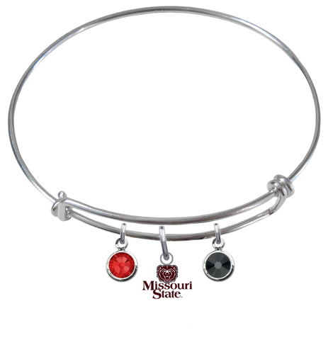 Missouri State Bears NCAA Expandable Wire Bangle Charm Bracelet