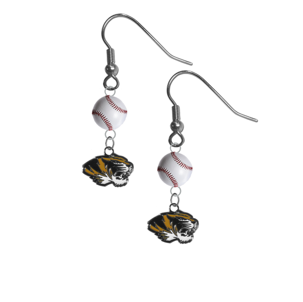 Missouri Tigers NCAA Baseball Earrings