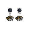 Missouri Tigers BLACK Swarovski Crystal Stud Rhinestone Earrings