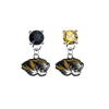 Missouri Tigers BLACK & GOLD Swarovski Crystal Stud Rhinestone Earrings