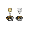 Missouri Tigers GOLD & CLEAR Swarovski Crystal Stud Rhinestone Earrings