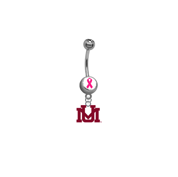 Montana Grizzlies Breast Cancer Awareness Belly Button Navel Ring