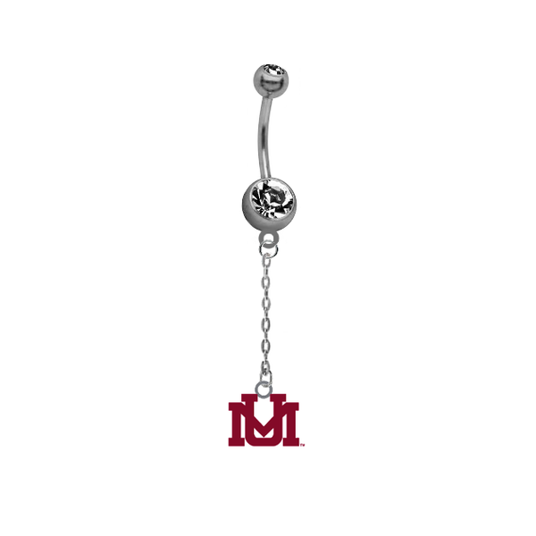 Montana Grizzlies Dangle Chain Belly Button Navel Ring