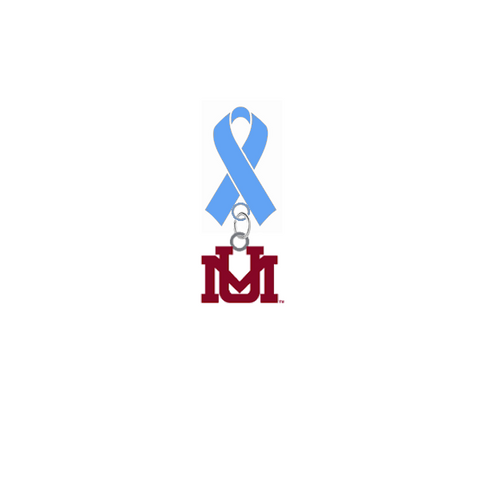 Montana Grizzlies Prostate Cancer Awareness / Fathers Day Light Blue Ribbon Lapel Pin