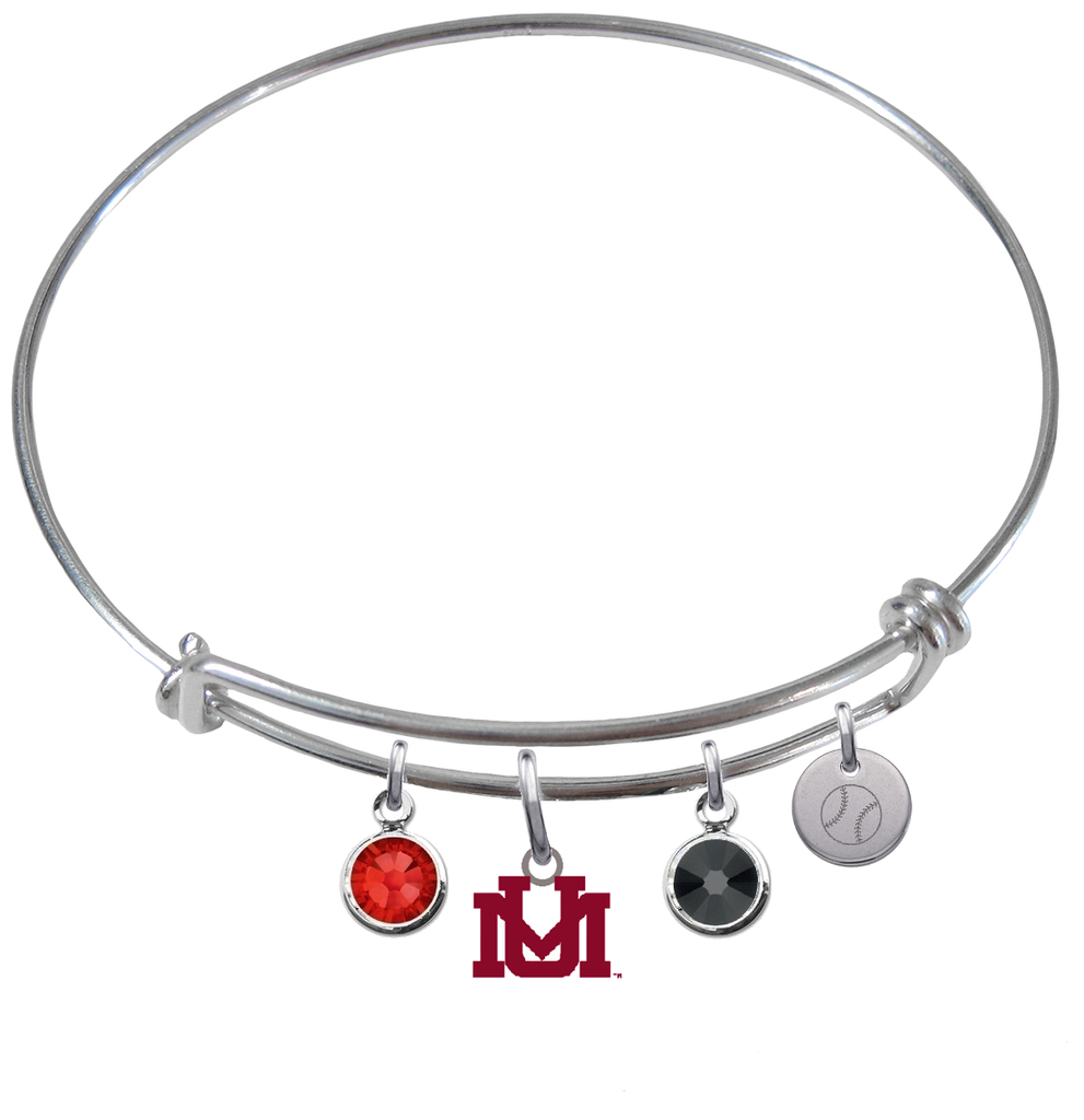 Montana Grizzlies Softball Expandable Wire Bangle Charm Bracelet