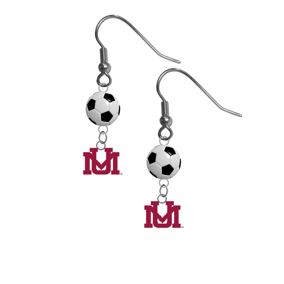 Montana Grizzlies NCAA Soccer Dangle Earrings