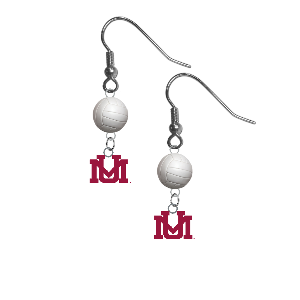 Montana Grizzlies NCAA Volleyball Dangle Earrings