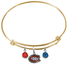 Montreal Canadiens Color Edition GOLD Expandable Wire Bangle Charm Bracelet