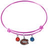 Montreal Canadiens Color Edition PINK Expandable Wire Bangle Charm Bracelet