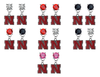 Nebraska Cornhuskers NCAA Swarovski Crystal Stud Rhinestone Earrings