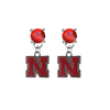 Nebraska Cornhuskers RED Swarovski Crystal Stud Rhinestone Earrings