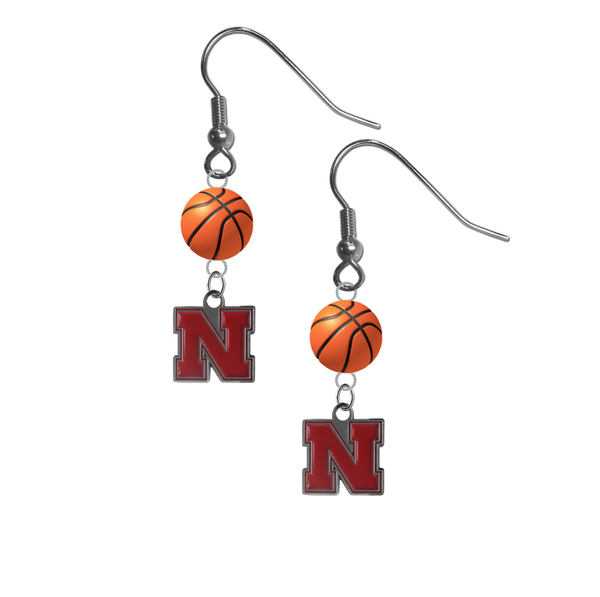 Nebraska Cornhuskers NCAA Basketball Dangle Earrings