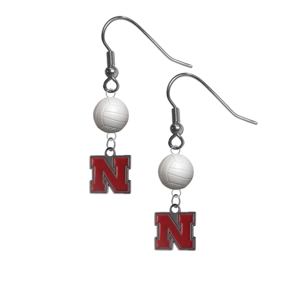 Nebraska Cornhuskers NCAA Volleyball Dangle Earrings