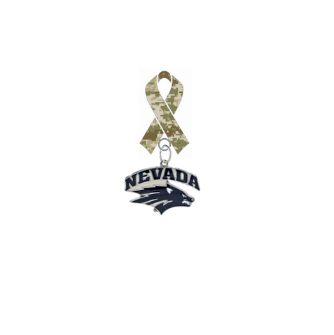 Nevada Wolfpack Salute to Service Military Appreciation Camo Ribbon Lapel Pin