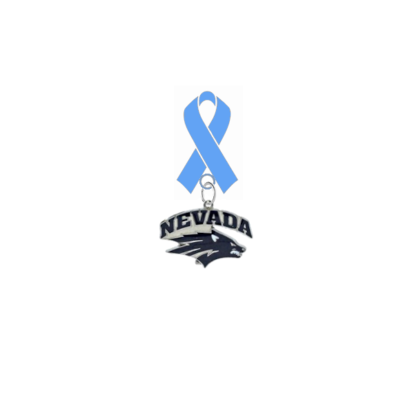 Nevada Wolfpack Prostate Cancer Awareness / Fathers Day Light Blue Ribbon Lapel Pin