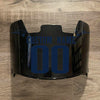 New England Patriots Custom Name & Number Full Size Football Helmet Visor Shield Black Dark Tint w/ Clips - Navy Blue
