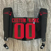 New England Patriots Custom Name & Number Mini Football Helmet Visor Shield Black Dark Tint w/ Clips - Red