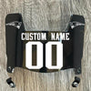 New England Patriots Custom Name & Number Mini Football Helmet Visor Shield Black Dark Tint w/ Clips - White