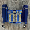 New England Patriots Custom Name & Number Mini Football Helmet Visor Shield Blue Chrome Mirror w/ Clips - Camo