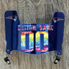 New England Patriots Custom Name & Number Mini Football Helmet Visor Shield Blue Chrome Mirror w/ Clips - Crucial Catch