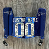 New England Patriots Custom Name & Number Mini Football Helmet Visor Shield Blue Chrome Mirror w/ Clips - Money Print