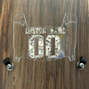 New England Patriots Custom Name & Number Mini Football Helmet Visor Shield Clear w/ Clips - Money Print