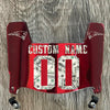New England Patriots Custom Name & Number Mini Football Helmet Visor Shield Red Chrome Mirror w/ Clips - Money Print