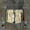 New England Patriots Custom Name & Number Mini Football Helmet Visor Shield Silver Chrome Mirror w/ Clips - Money Print