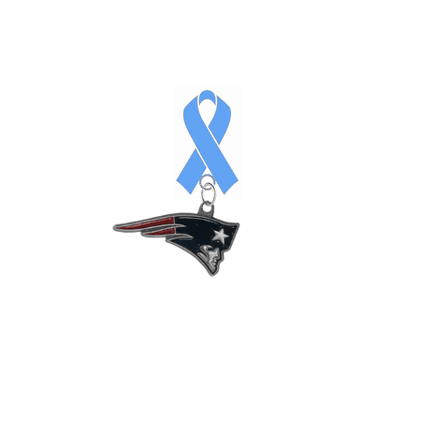 New England Patriots NFL Prostate Cancer Awareness / Fathers Day Light Blue Ribbon Lapel Pin