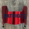 New England Patriots Mini Football Helmet Visor Shield Red Chrome Mirror w/ Clips
