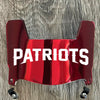 New England Patriots Mini Football Helmet Visor Shield Red Chrome Mirror w/ Clips