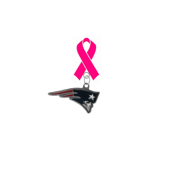New England Patriots NFL Breast Cancer Awareness / Mothers Day Pink Ribbon Lapel Pin