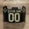 New Orleans Saints Custom Name & Number Full Size Football Helmet Visor Black Dark Tint w/ Clips - Camo