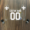 New Orleans Saints Custom Name & Number Mini Football Helmet Visor Shield Clear w/ Clips - White
