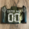 New Orleans Saints Custom Name & Number Full Size Football Helmet Visor Gold Iridium Mirror Clear w/ Clips - Money Print