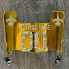 New Orleans Saints Custom Name & Number Mini Football Helmet Visor Shield Gold Chrome Mirror w/ Clips - Camo