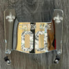 New Orleans Saints Custom Name & Number Mini Football Helmet Visor Shield Silver Chrome Mirror w/ Clips - Money Print