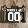 New Orleans Saints Custom Name & Number Full Size Football Helmet Visor Silver Chrome Mirror Clear w/ Clips - White