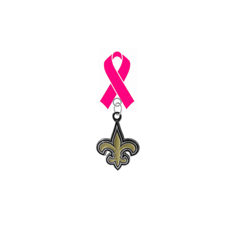 New Orleans Saints NFL Breast Cancer Awareness / Mothers Day Pink Ribbon Lapel Pin