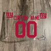 New York Giants Custom Name & Number Full Size Football Helmet Visor Shield Clear w/ Clips - Red