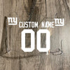 New York Giants Custom Name & Number Full Size Football Helmet Visor Shield Clear w/ Clips - White