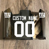 New York Giants Custom Name & Number Full Size Football Helmet Visor Shield Silver Chrome Mirror w/ Clips - White