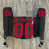 New York Giants Custom Name & Number Mini Football Helmet Visor Shield Black Dark Tint w/ Clips - Red