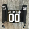 New York Giants Custom Name & Number Mini Football Helmet Visor Shield Black Dark Tint w/ Clips - White