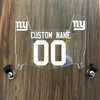 New York Giants Custom Name & Number Mini Football Helmet Visor Shield Clear w/ Clips - White
