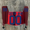 New York Giants Custom Name & Number Mini Football Helmet Visor Shield Red Chrome Mirror w/ Clips - Blue