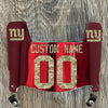 New York Giants Custom Name & Number Mini Football Helmet Visor Shield Red Chrome Mirror w/ Clips - Camo