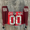 New York Giants Custom Name & Number Mini Football Helmet Visor Shield Red Chrome Mirror w/ Clips - Money Print
