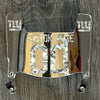 New York Giants Custom Name & Number Mini Football Helmet Visor Shield Silver Chrome Mirror w/ Clips - Money Print